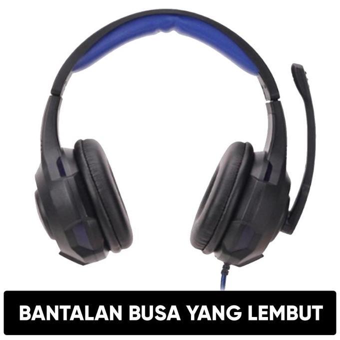 Giocare- Headset Gaming Led Unitech Gladiator Series Dengan Mic + Splitter - Headphone Geming Kabel