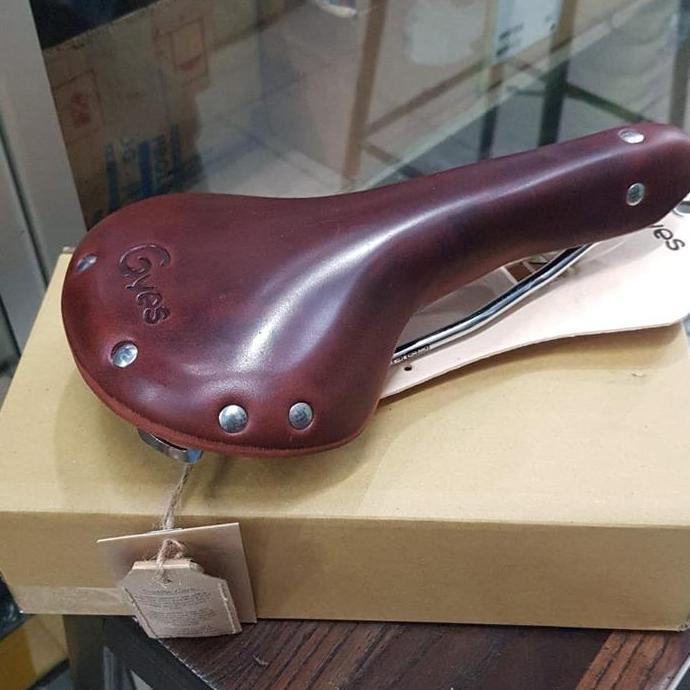 Gyes saddle kulit GS 06 brown Cromoly