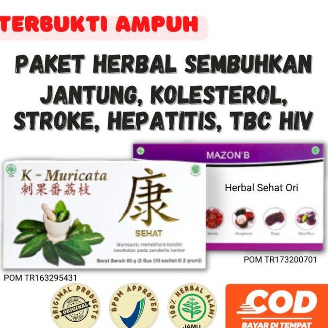 Mazon B Obat Herbal Jantung, Kolesterol, Stroke, Hepatitis, TBC HIV