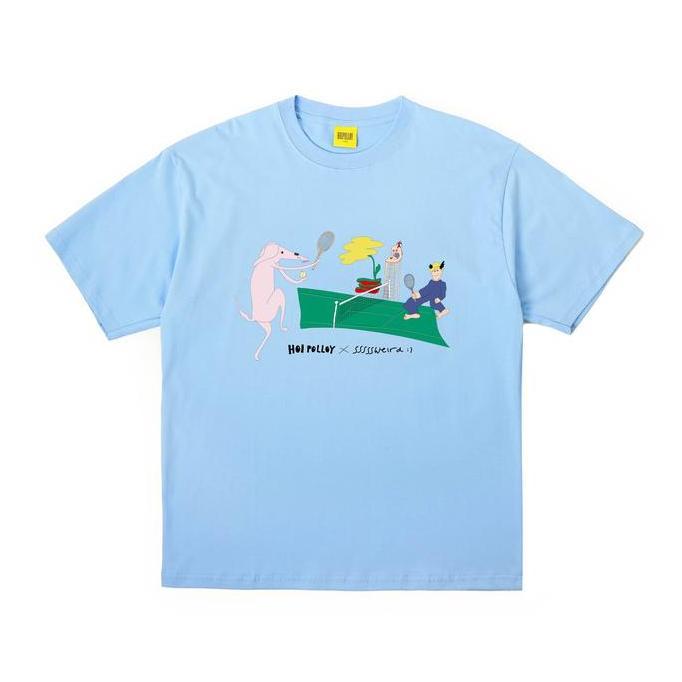 Hoi Polloy - T-Shirt Kaos Tenis (Blue)