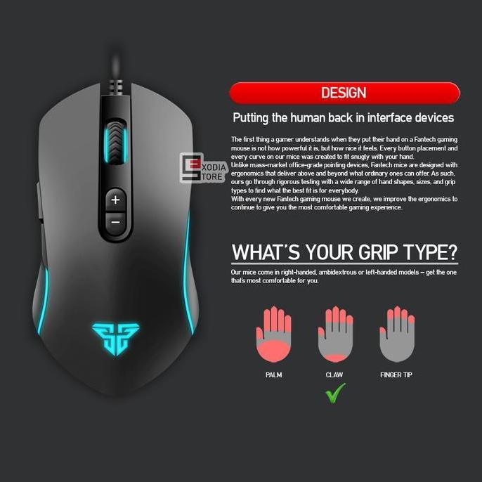 Giocare- Fantech Gaming Mouse Macro X9 Thor Rgb 7D Programmable 4800 Dpi Pb & Kanata Vx9 600 Dpi 7 L