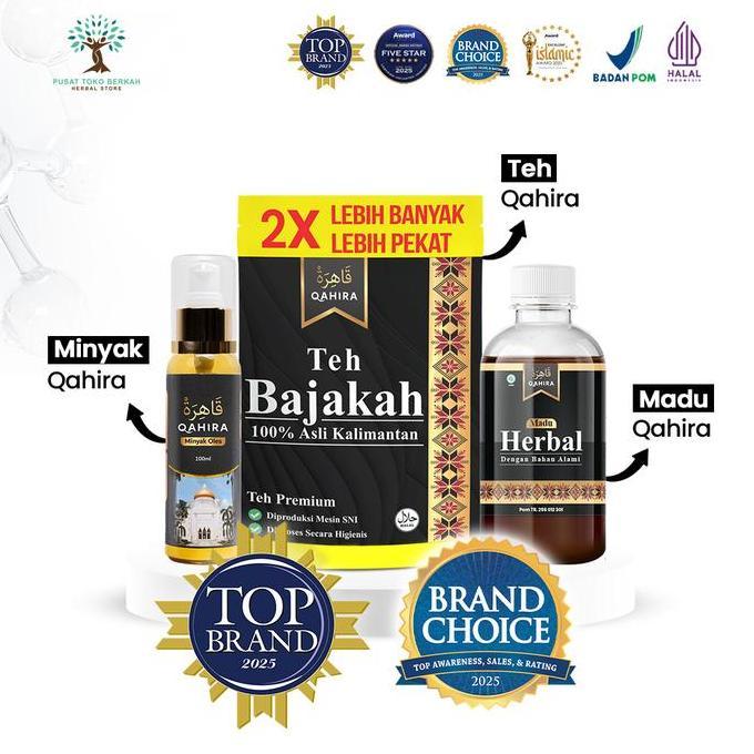 Paket Qahira - Suplemen Kesehatan Alami Meredakan Tiroid, Terbuat dari Komposisi Bajakah Asli Indone
