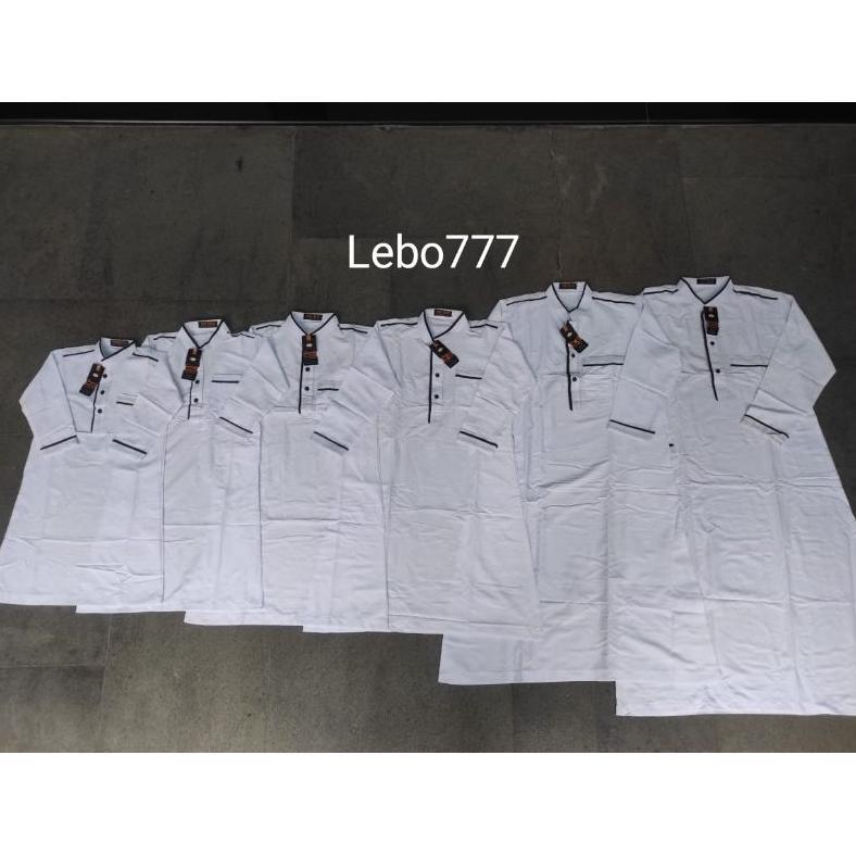 PREMIUM (COD) JUBAH GAMIS MUSLIM KANCING PUTIH MICHLO PRIA ANAK LAKI LAKI UMUR USIA 2-14 TAHUN REMAJ