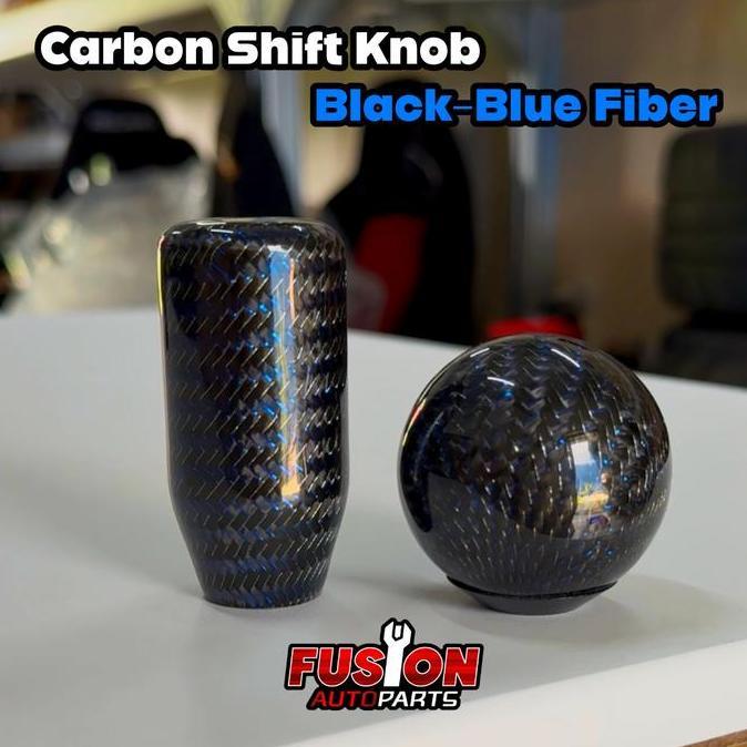Shift Knob Carbon Serat Biru Shift Knop Tuas Persneling Mobil Carbon Universal Harga Spesial
