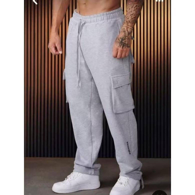 BESTPROMO CELANA CARGO PANJANG PRIA KOREA STYLE BASIC SPORT CELANA TRAINING KARGO PANJANG PRIA HIGHW