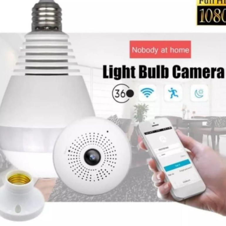 BARSAMTO KAMERA CCTV IP CAMERA V380 BOHLAM LAMPU 360 VIEW WIFI WIRELESS / CCTV BOLA LAMPU HEMAT