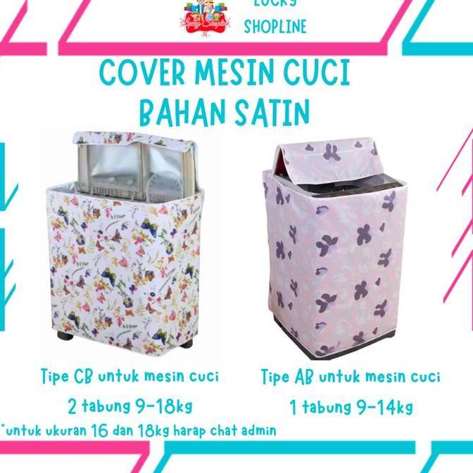 Nova Shop - Sarung mesin cuci 2 tabung - cover mesin cuci 1 tabung buka atas - cover mesin cuci - uk