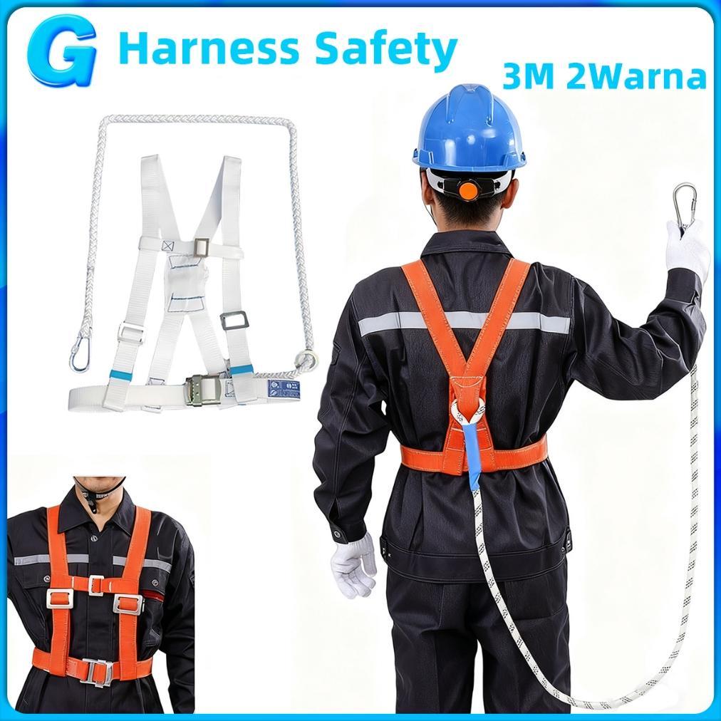 3 M Kuat Dan Tahan Body Harness Safety Full Body Ori Safety Body Harness Sabuk Pengaman Kerja Half B