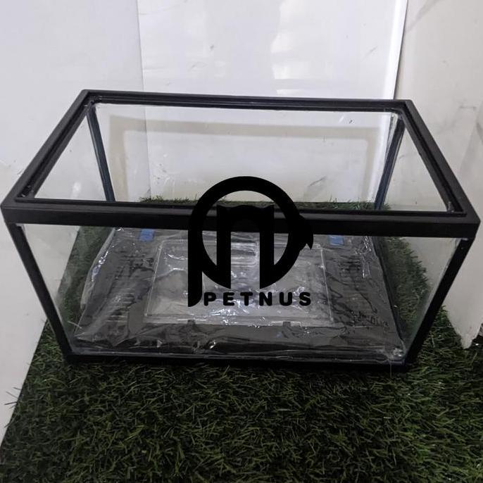 Aquarium Nikita Pendek S + Tutup - Aquarium/terrarium reptil/hamster/ikan kokoh dan murah PM