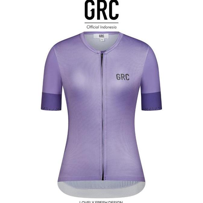 GRC WOMEN'S JERSEY SEPEDA ROADBIKE GRC DIGITAL PRINT TECH LAVENDER