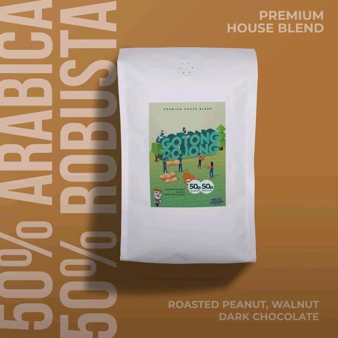 Biji Kopi 1Kg Gotong Rojong 50% Arabika 50% Robusta Espresso Blend