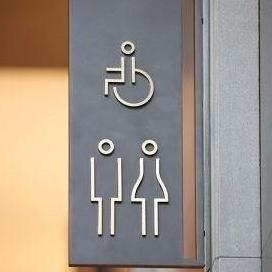 Sign Toilet Hanging Gantung Restroom WC