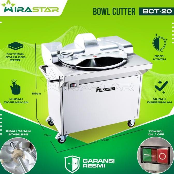 TERLARIS WIRASTAR FINE CUTTER BCT-20 - MESIN GILING BAKSO,SOSIS,SIOMAY,NUGGET & MESIN GILING BUMBU