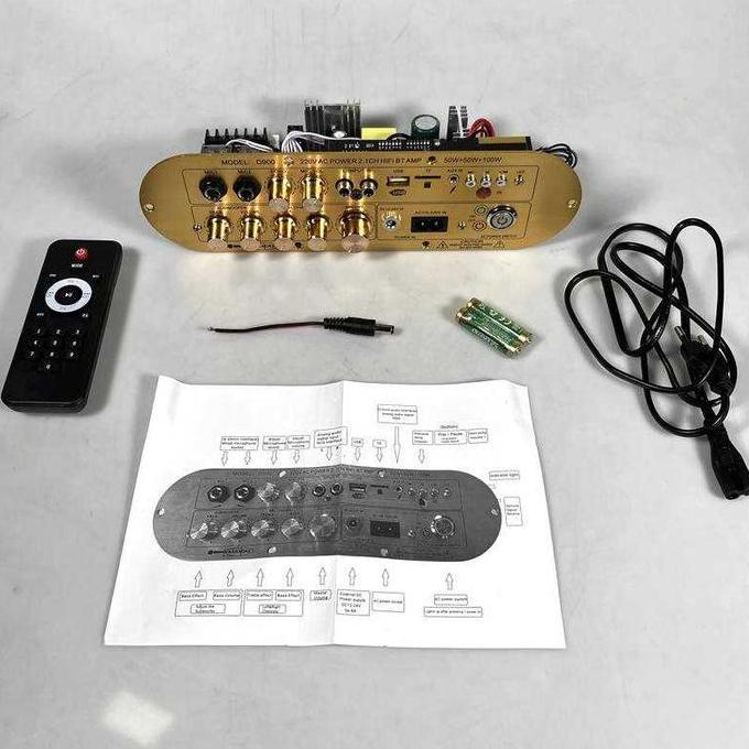 Ampli Bluetooth Receiver Amplifier Subwoofer 50W x2 + 100W 2.1