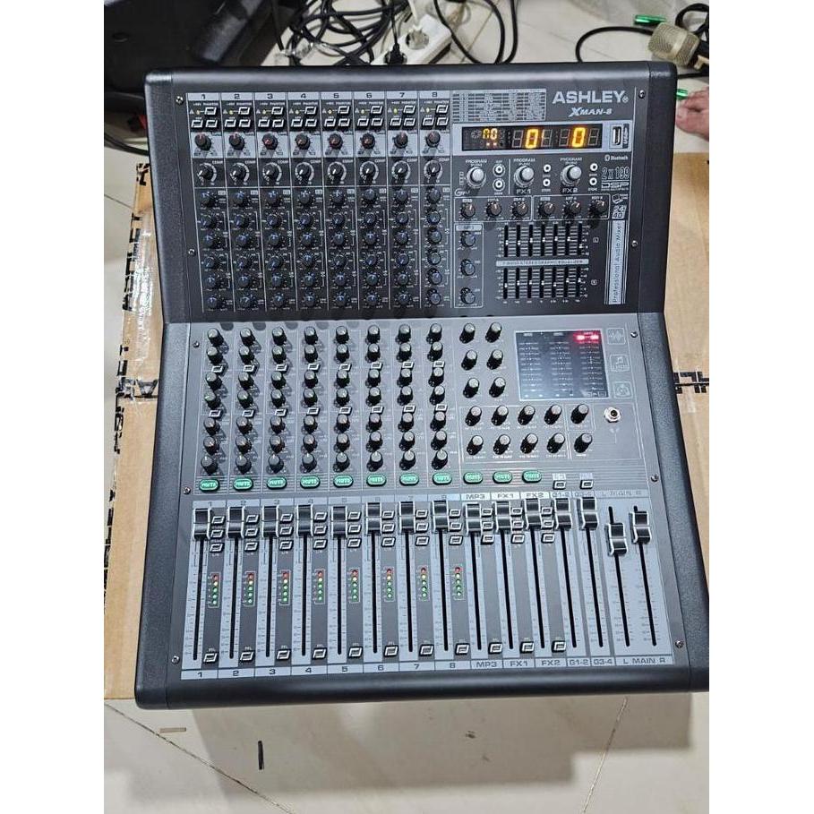 MIXER AUDIO ASHLEY XMAN8 XMAN 8 DOUBLE EFFECT MODEL BARU