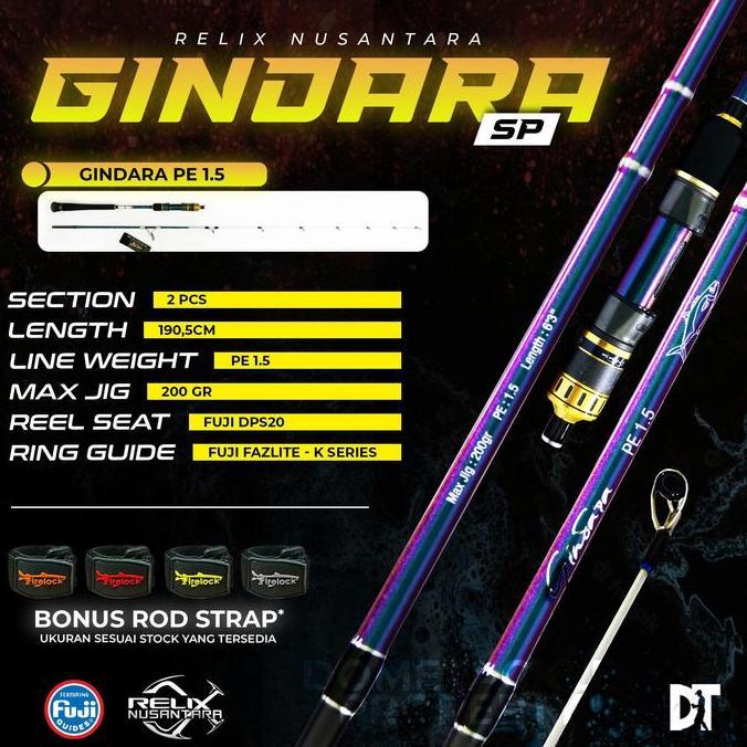 TERBARU - RELIX NUSANTARA GINDARA Joran Pancing I ROD Jigging Spinning Ultralight Overhead PE 0.8 1.