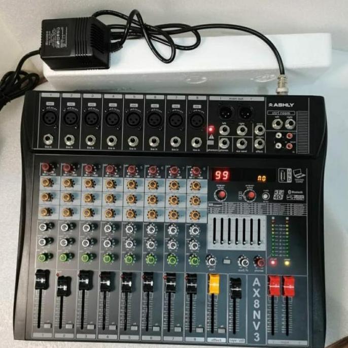 MIXER AUDIO ASHLY AX8N V3/AX8NV3 8CH USB-BLUETOOTH-RECORDING TO PC NEW