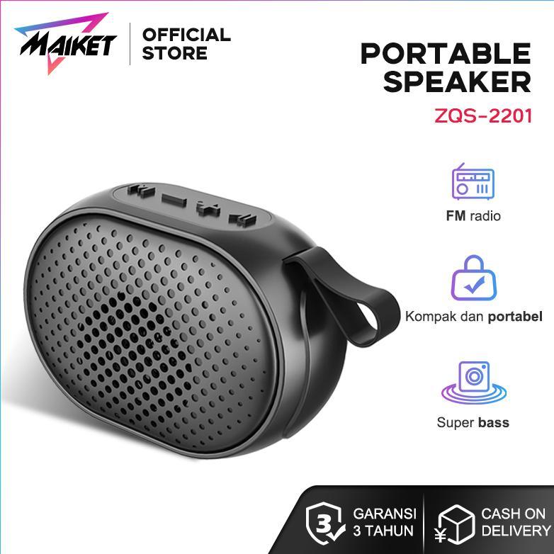 TERBARU MAIKET Speaker Bluetooth Mini ZQS2201 Musik Box Bluetooth Full Bass  Portable Wireless Subwo