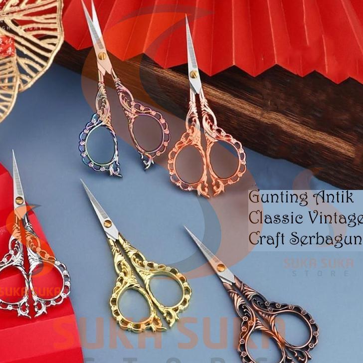 Gunting Antik Vintage Craft | Vintage Scissor | Stylish Retro Classic | Gunting Benang Klasik | Este
