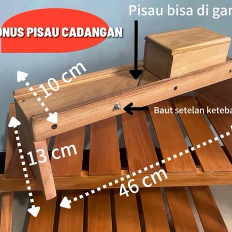 Pemotong Bawang Ukuran  Besar  Pengiris Bawang Pengiris Keripik Pengiris Serbaguna Bahan Kayu Jati S