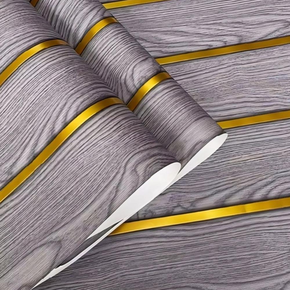 Wallpaper Sticker Dinding Terbaru|Wallpaper Motif Panell Lis Gold,Lis Silver