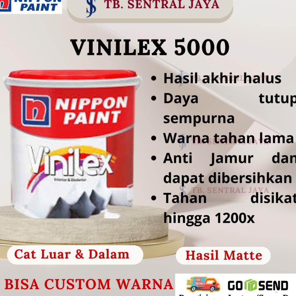 (No Cod) Vinilex 5000 Cat Tembok Interior & Eksterior 5 Kg/Nippont Paint