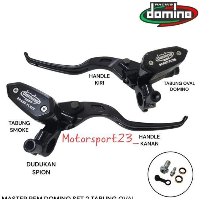 MASTER REM DOMINO RACING ITALY TABUNG OVAL 1 SET KANAN KIRI NMAX PCX Original