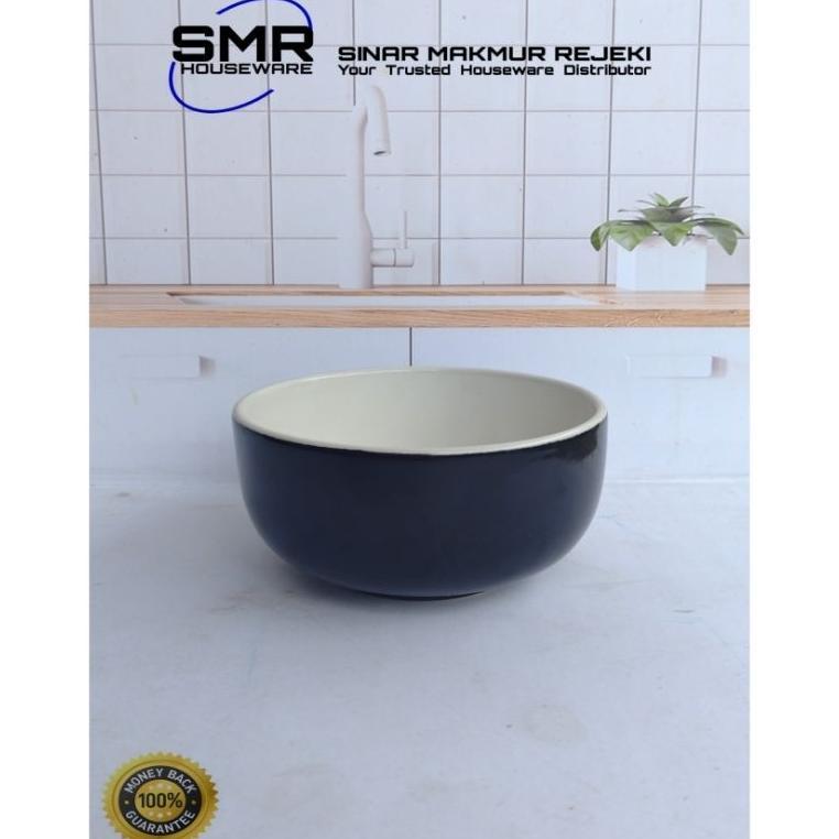( 3 Pcs ) Mangkok Ramen Keramik Hitam Japan Style | Mangkok Keramik Dua Warna | Mangkok Ramen Kerami