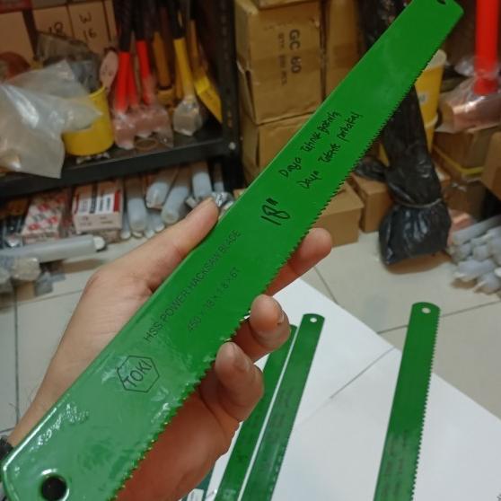 Mata Hacksaw 18" 450X38X1.8X6T Toki / Mata Gergaji Besi Toki 18" Hack Saw Blade Hss Original