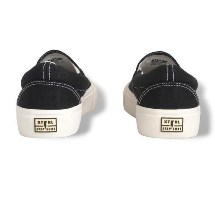 Sepatu Pria Wanita Slip On Akimici XternalStepSure Globe BW Canvas Kasual Shoes Flat