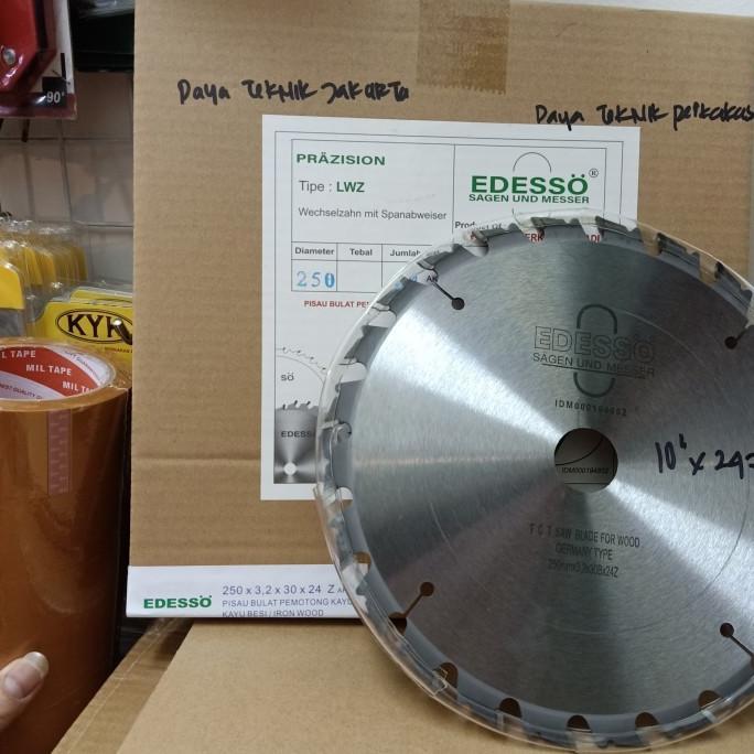 Gergaji Tanduk Edesso Saw Blade 10" X 24 Z / Mata Gergaji Kayu Edesso Iron Wood 250 X 24 Fz Mata Tan