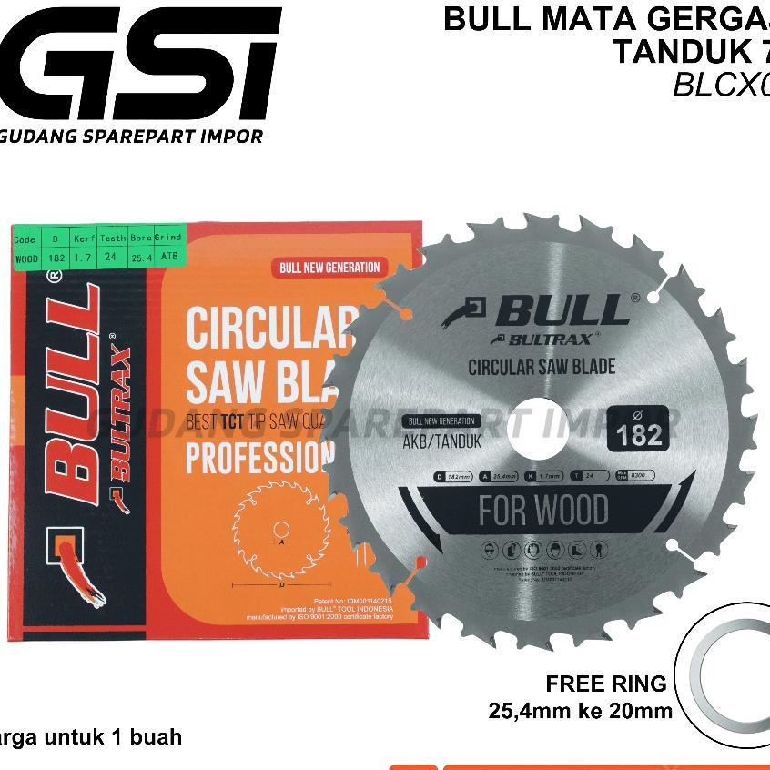 Bull Mata Gergaji Kayu 7 Inch Akb Belah Kayu / Circular Saw Blade 7" Blcx07