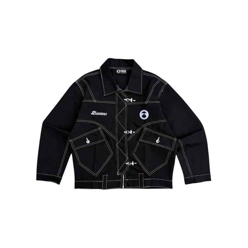Bawwa | Jaket DENIM RAW FIREMAN CLASP | JET BLACK | BECKMAN SERIES | Jaket FIREMAN CLASP | JAKET TRU