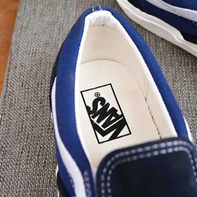 Vans Slip On Side Stripe Navy White Orinal