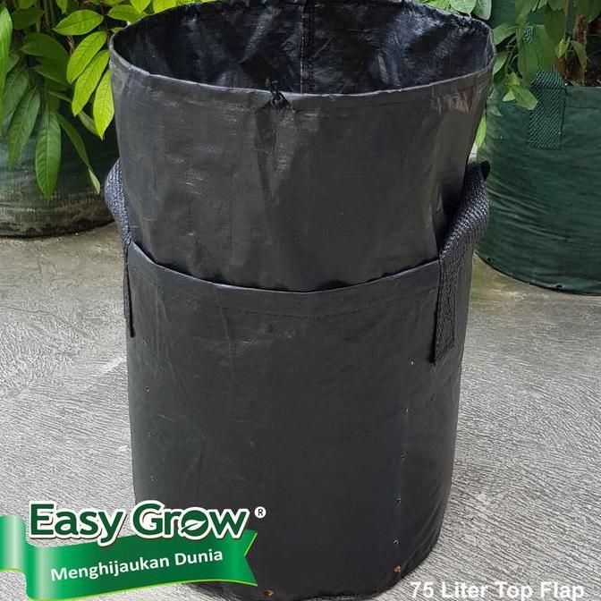 Huayuan- Easy Grow Planter Bag 75 Liter Top Flap Uv Resistant Dengan 2 Handle Kuat