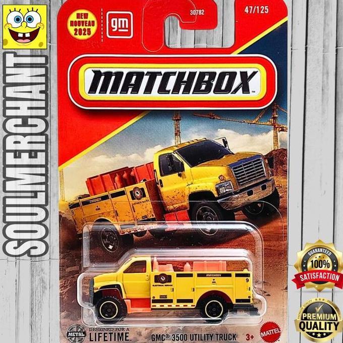 Matchbox GMC 3500 Utility Truck Kuning Diecast Mobil Truck New