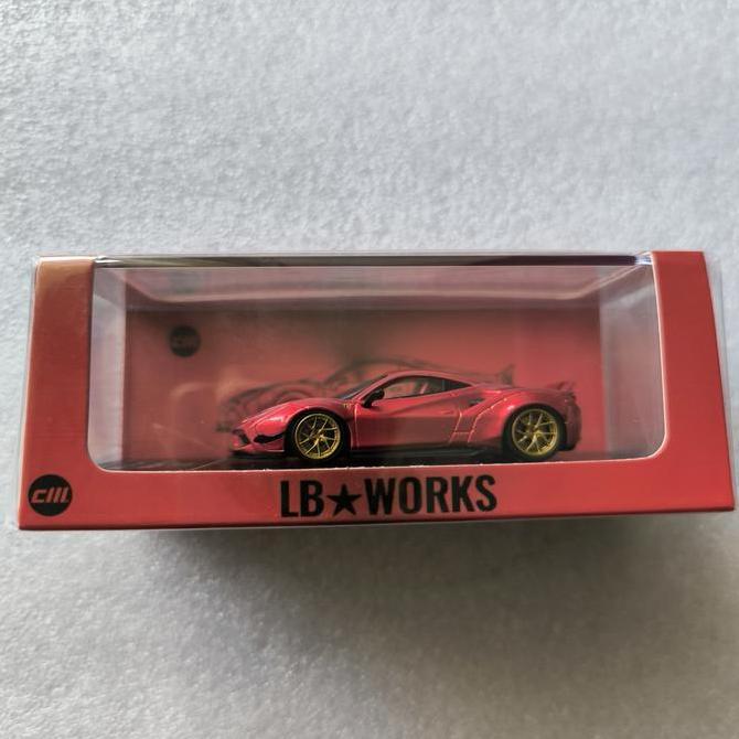 CM MODEL LBWK FERRARI 488 WIDEBODY METALLIC RED LIBERTY WALK