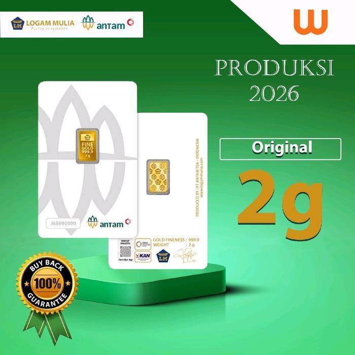 2 Gr (Gram) Goldbar/Logam Mulia/Lm/Emas Antam Bersertifikat Lbma Original Dan Terpercaya