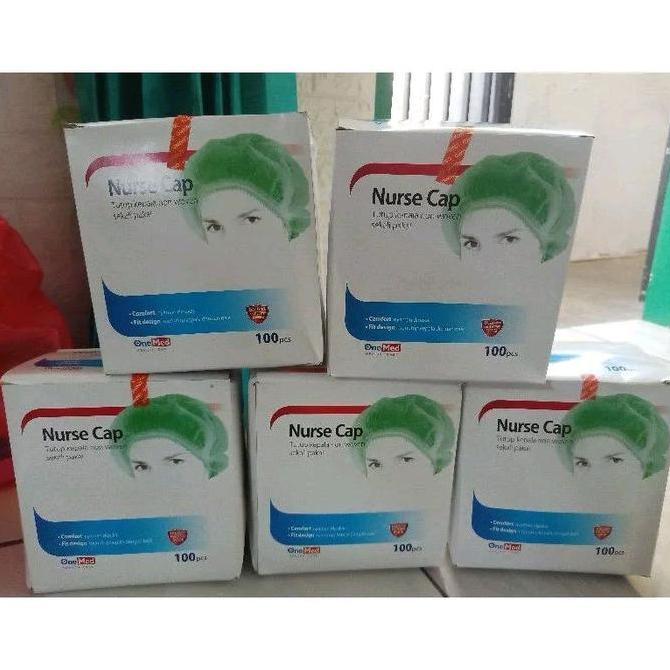 Bathe- Nurse Cap Isi 100 Pcs Biru Shower Hijau Pink