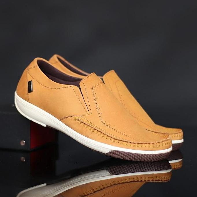 SEPATU KASUAL PRIA PIEDE NO 7 SLIP ON KULIT ASLI ORINAL