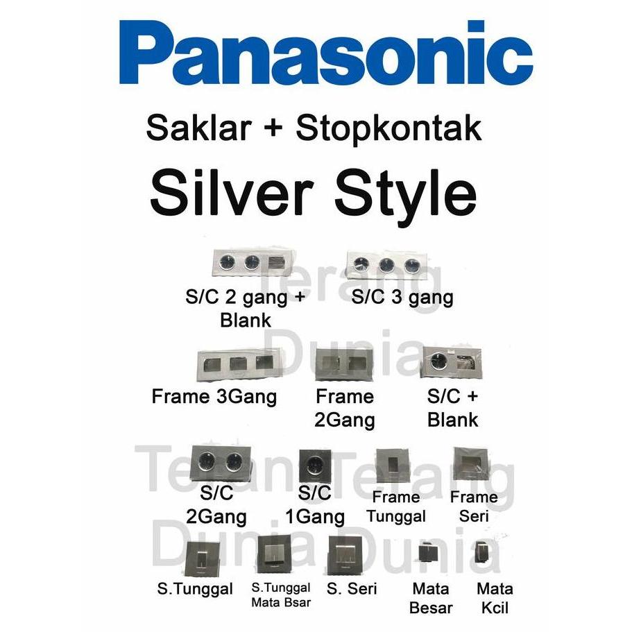 Ricita- Saklar Panasonic Silver Style Stop Panasonic Silver
