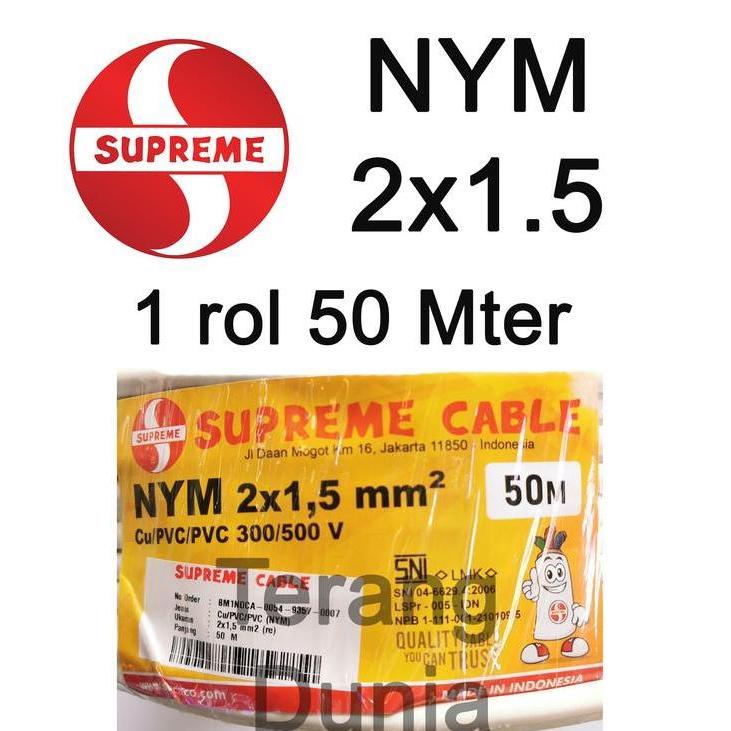 Ricita- Nym 2X1.5 Supreme Kabel Tunggal 2X1.5 Supreme Kabel Nym Supreme 2X1.5