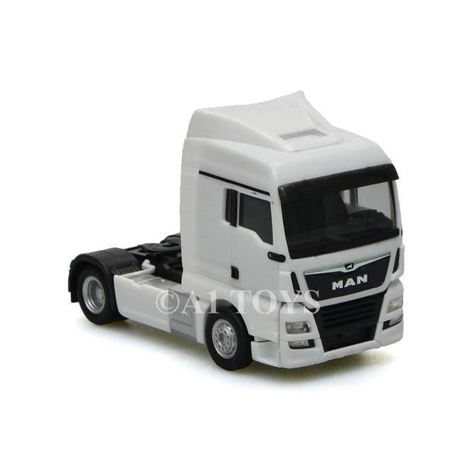 Miniatur Truk MAN TGX XLX rigid tractor putih Herpa 6.5 cm 1:87