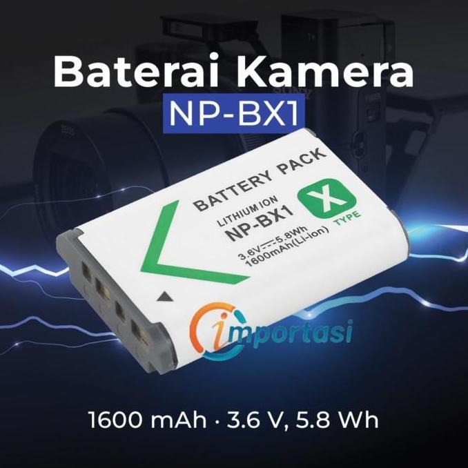 Battery NP-BX1 3.6v 1600mAh Camera Sony RX100 ZV1 WX350 RX1 HX99 WX500