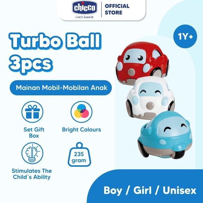 CHICCO Toy Turbo Ball / mainan mobil mobilan anak / mobil mobilan kecil / mainan edukasi anak