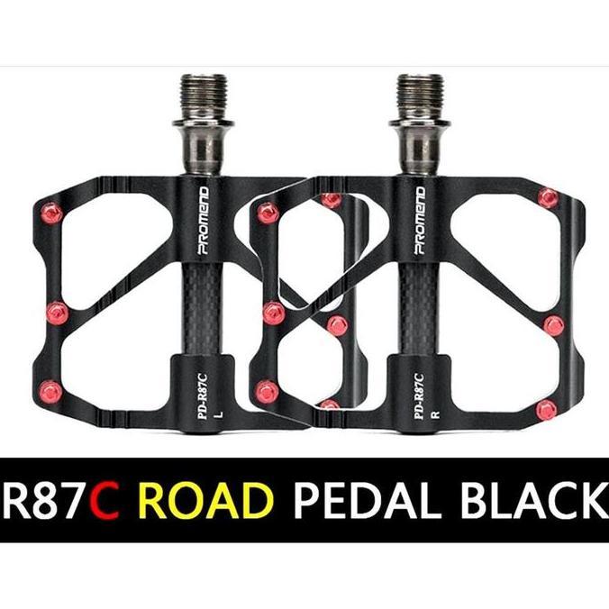 Pedal PROMEND Road Ultra-light 3 Bearing Alluminium Carbon Flat Pedal