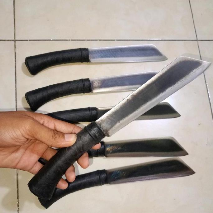 PISAU PEMOTONG TEMPE TAHU BUAH BUAHAN tanpa serangka  BAJA HSS BILAH 17 CM GAGANG 10 TOTAL 27 CM Kit