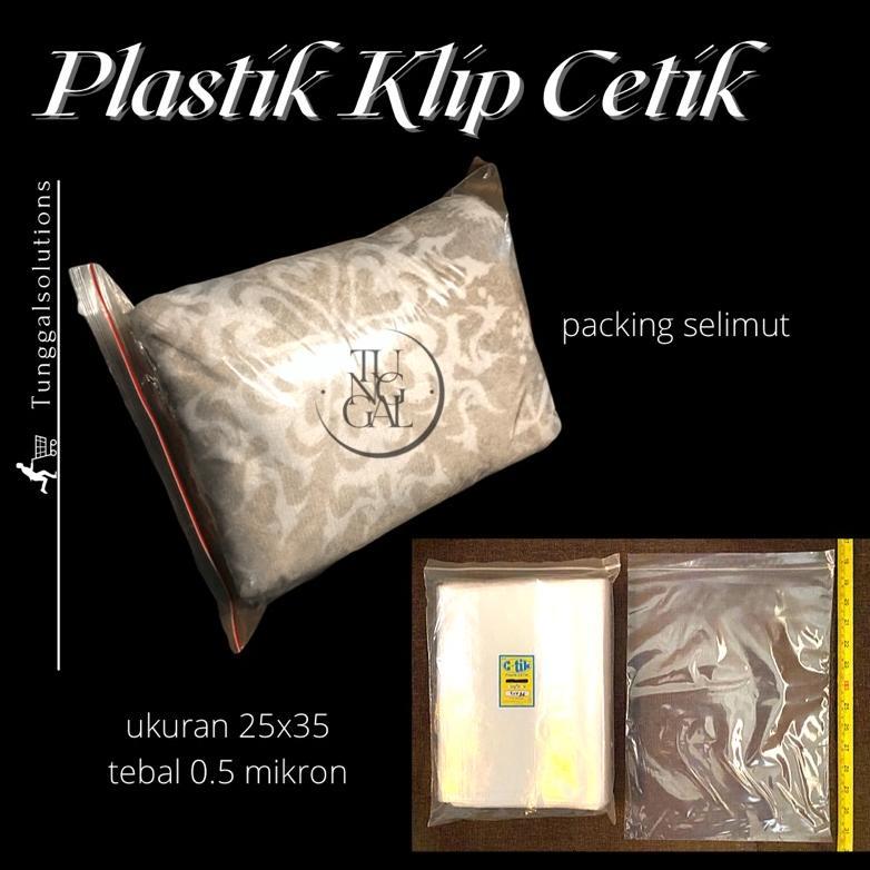 SELVARASTORE 100 LEMBAR - PLASTIK KLIP CETIK, TEBAL 0.5 MIKRON. PLASTIK BAJU LAUNDRY, PLASTIK KAIN, 