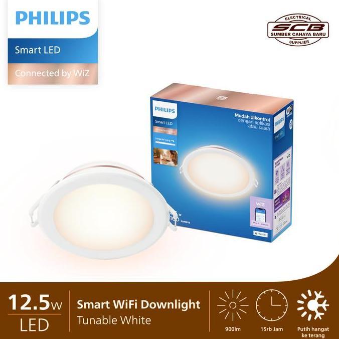 Promo Lampu Plafon/Panel Philips Smart Led Downlight 12,5 12.5W Watt - Tunable White Kuning Ke Putih