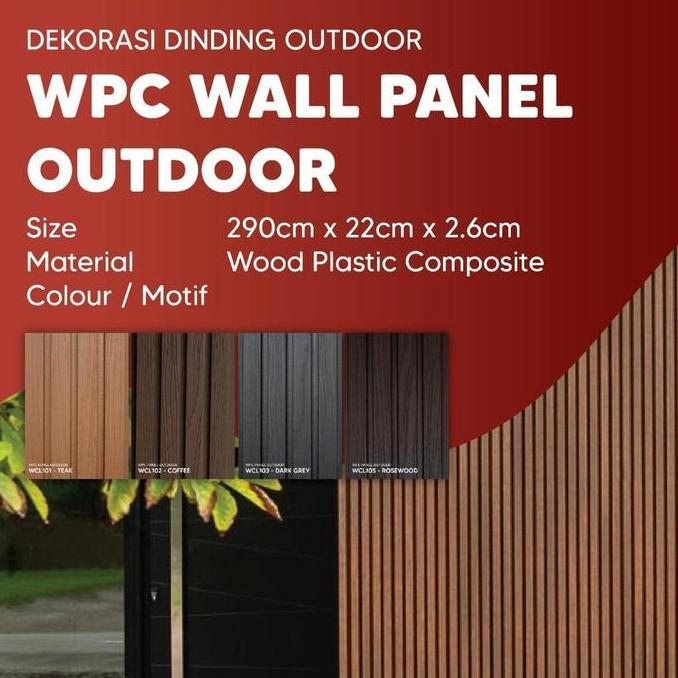 Promo Wallpanel WPC Outdoor / Wood Panel Dekorasi Dinding & Pagar Motif Kayu / WPC Wall Panel Outdoo